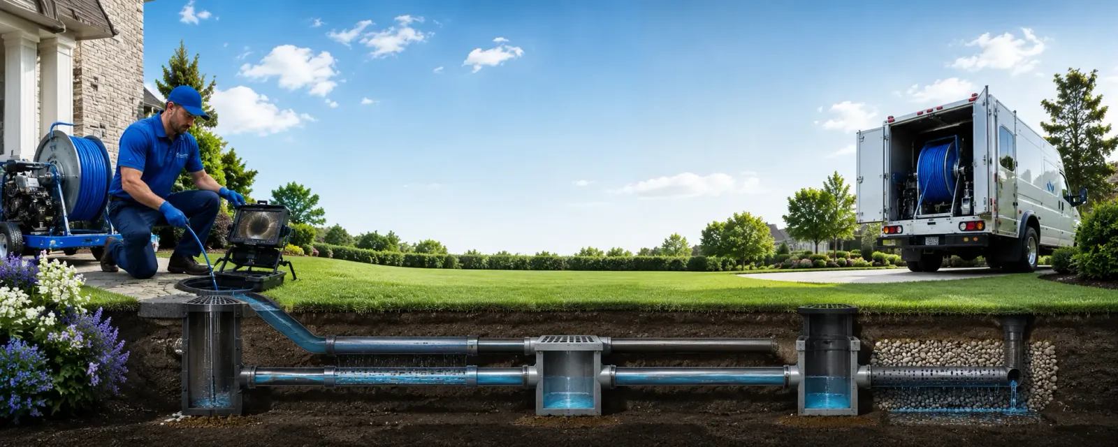 Outdoor drain cleaning information for Leeds, ND